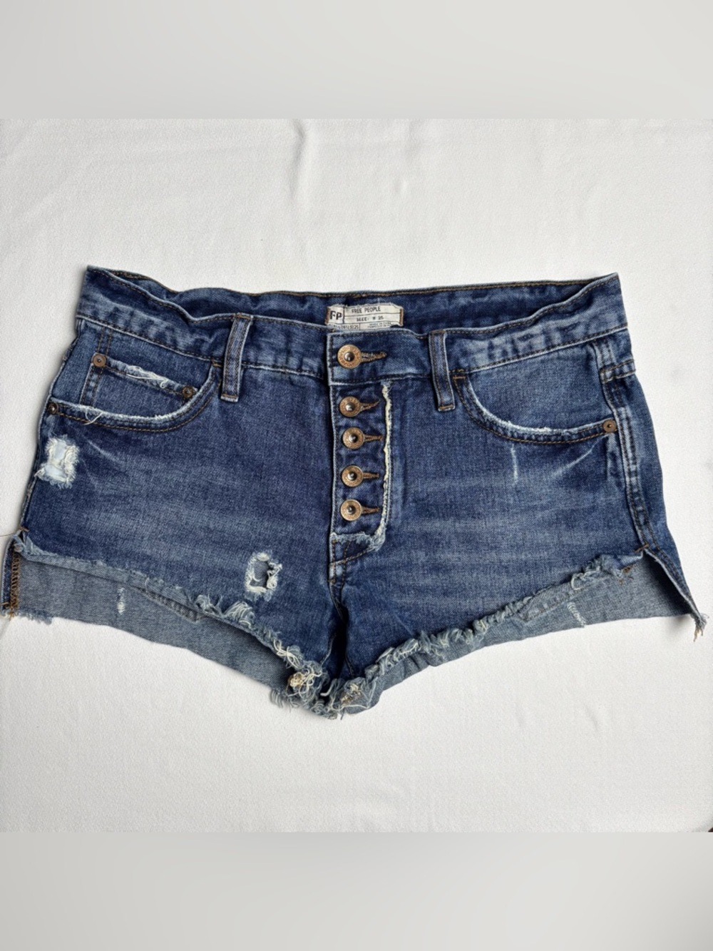 Free People Denim Short Shorts- W25
